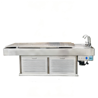 Table d'Autopsie Deluxe en Acier Inoxydable, Banc de Dissection Électrique à Hauteur Réglable, Banc de Laboratoire d'Autopsie Populaire en Acier Inoxydable