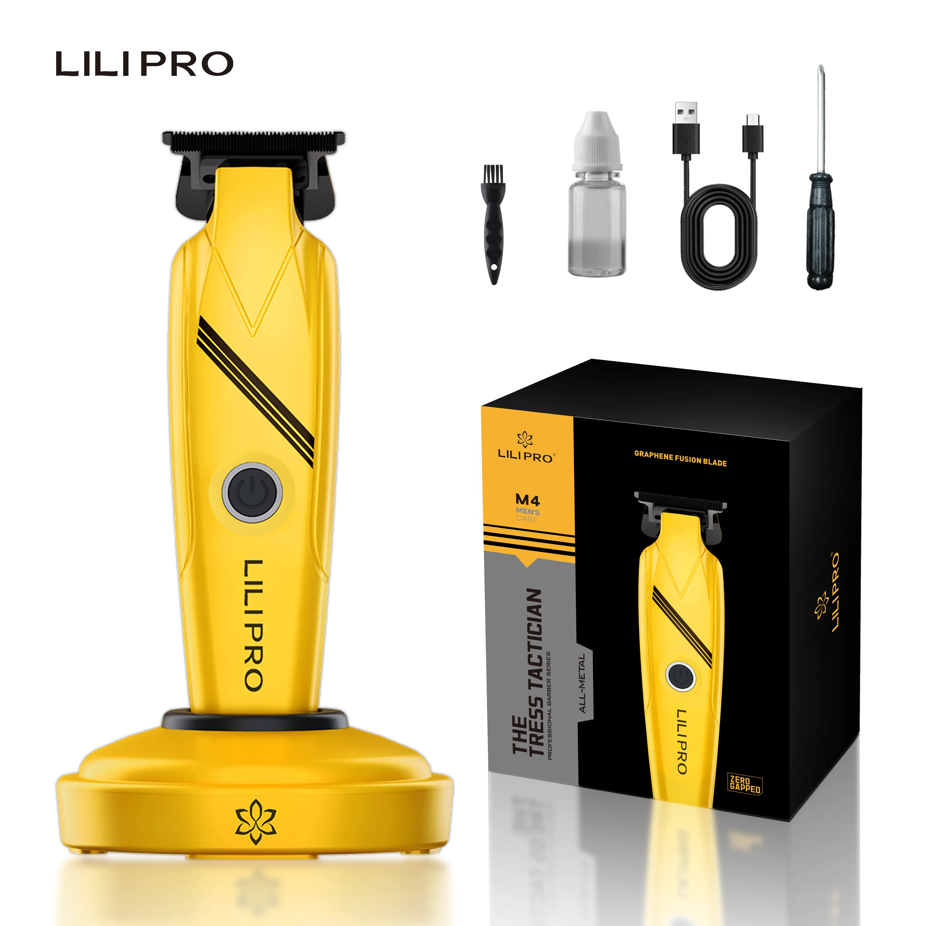 M4 Professionele Aluminium Dlc Mes Haar Trimmer Haar Snijmachine Salon Trimmers Voor Mannen Kapper Benodigdheden Tools Set