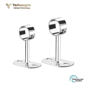 Yachuangxin Stainless Steel <b>Rod</b> <b>Holder</b> Solid Hanging Base Round Shape for Home Installation - Product Image 4