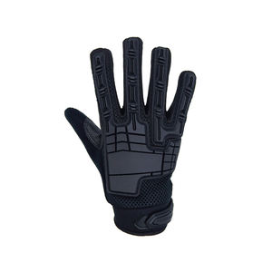 TPR Anti-Impact Anti-dérapant Anti-vibration Gants de travail robustes Paume en cuir synthétique durable Gants de mécanicien à doigts complets - Product Image 3