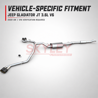 Système d'échappement Catback SKYLEY SS304 avec soupapes et embouts en carbone quadruples pour Jeep Gladiator JT 3.6L V6 2020 et après
