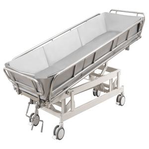 Lit de douche de baignoire d'hôpital pour les patients paralysés fait de matériaux en plastique et en acier durables en métal - Product Image 1