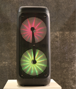 Hot Sản phẩm bán chạy 8*2 karaoke Xe đẩy Loa ánh sáng đầy màu sắc có thể sạc lại Loa Alexa <span class=keywords><strong>Echo</strong></span> Dot Loa di động - Product Image 2