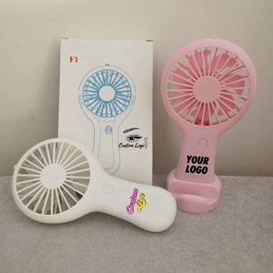 Mini-ventilateur portable en gros pour l'été et séchoir à cils, ventilateur sur pied à batterie rose pour cils, marque privée - Product Image 1