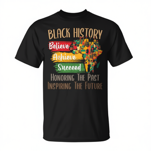 T-shirt pour femmes - Mois de l'histoire des Noirs - Hommage au passé et inspiration pour l'avenir - Vêtements promotionnels - Product Image 2