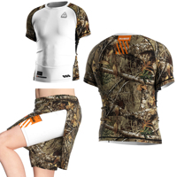Short de compression 2-en-1 pour le soutien musculaire, avec fente haute, sans besoin de sous-vêtements supplémentaires, idéal pour l'entraînement et la compétition MMA