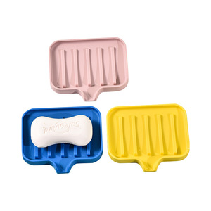 Soap Dish Rectangular Striped Silicone Deck Mount Drainage Bathroom Storage Custom Made - Product Image 5