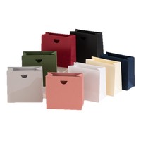 Sacs cadeaux de luxe en papier spécial pour bijoux, sacs en papier avec poignée en ruban pour bagues, boucles d'oreilles, colliers, emballage pour mariage, boutique