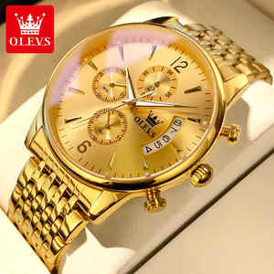 Gran oferta OLEVS 2867, reloj de cuarzo a la moda para hombre, reloj de piloto luminoso resistente al agua, relojes de acero inoxidable para hombre, reloj Masculino 2025 - Product Image 1