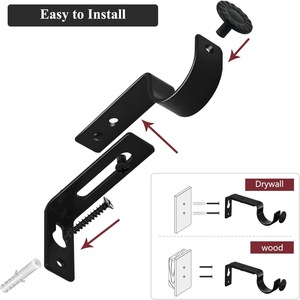 Barra de Cortina Retráctil y Personalizable de Metal y PC, Soporte de Techo Moderno, Accesorio Duradero para Sala de Estar - Product Image 2