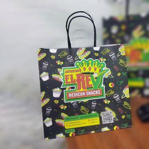 Bolsas de Regalo de Papel Kraft de Lujo con Logotipo Personalizado, Ecológicas, Reciclables, para Compras y Comida para Llevar, para Uso en Tiendas - Product Image 5