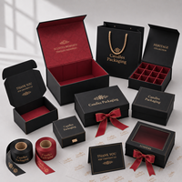 Boîte rigide pliante en carton noir de luxe personnalisée, avec couvercle magnétique, pour produits de marque