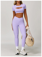 Custom Sportkleding Gym Fitness Sets Dames Workout Kleding Zacht Comfortabel Snel Droog 5 Stuks Yoga Sets Fitness Sport Set