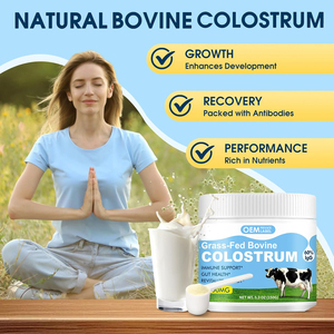 תוסף אבקת קולוסטרום בקר מזונת עשבים 60% חלבון <span class=keywords><strong>IgG</strong></span> גבוה 3000 מ\\\"ג אבקת קולוסטרום ליפוזומלית לבריאות המעיים, תמיכה חיסונית - Product Image 5