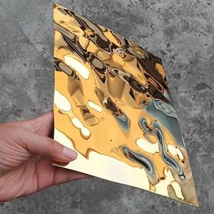 ステンレス鋼プレスプレート装飾ラミネート用201 304水リップルスタンピングプレス色ステンレス鋼シート - Product Image 2