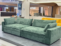 Luxuriöses Dreisitzer Modernes Stoff-Modulsofa mit Schwammfüllung Vakuumkomprimierte Verpackung Wohnzimmer-Möbelset