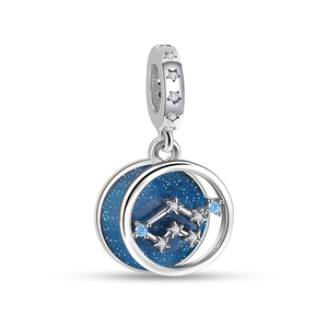 Alta calidad 925 plata esterlina 12 <span class=keywords><strong>signo</strong></span> <span class=keywords><strong>del</strong></span> zodiaco estrella collar 12 constelación cuenta DIY joyería pulsera collar Accesorios - Product Image 5