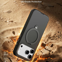 Coque de téléphone magnétique avec support, vente en gros, haute qualité, toucher doux, antichoc, fine, en TPU et PC, pour iPhone 17 16 15 Pro Max