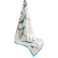 Écharpe carrée en crêpe de satin de soie 12 mm 55x55 cm, motif personnalisé imprimé, écharpe tissée pour le cou, vente en gros