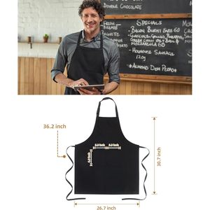 FOXA Chef <b>Apron</b> Unisex 31x27 Inch With 2 Pockets Kitchen Cooking <b>Aprons</b> For Restaurant Bar - Product Image 3
