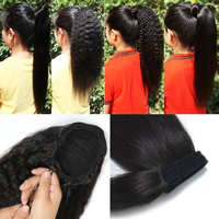 Wigmy Extensions de queue de cheval en cheveux naturels à cordon de serrage, couleur naturelle, texture Kinky Straight, haute qualité, meilleures ventes, fournisseur