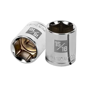 Boîte de 6 douilles à 6 points de 15/16 po, entraînement 1/2 po, TRUPER - Product Image 1