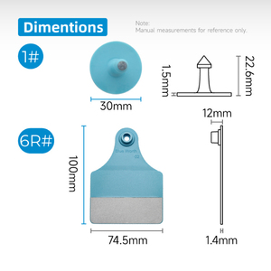 ออกแบบใหม่ 2 ชิ้นประเภทขนาดใหญ่วัวสะท้อนแสงแท็กหูสีเหลือง - Product Image 3