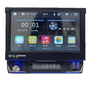 factory low cost 7" one DIN double DIN retractable panel Radio Tuner amplifier USB port mp3 mp4 MP5 Player