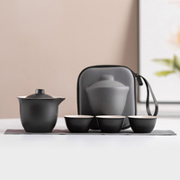 Ensemble de thé Gongfu de style chinois en porcelaine théière et tasse portables pour les cadeaux à la maison