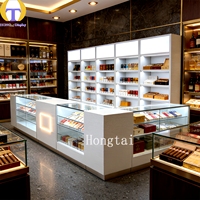 Étagères Murales Lumineuses Portables Robustes à LED Blanches, 3 Niveaux, pour Comptoir en Verre, Magasin de Détail