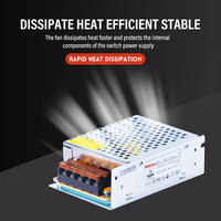 Alimentation à découpage MWISH MS-60-12 60W 12V 5A SMPS AC/DC pour bande LED, caméra de sécurité CCTV, éclairage d'armoire CE