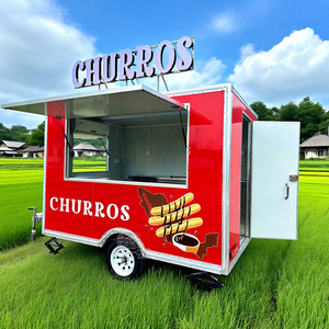 Camions de restauration mobiles 3m entièrement équipés pour la vente de café et de nourriture, camion de cuisine de rue mobile avec cuisine complète - Product Image 1