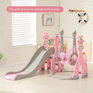 Casa al coperto piccolo parco giochi al coperto Multi-colore 2024 per bambini scivola fuori porta parco giochi di plastica Set Slide piccolo Set - Product Image 3