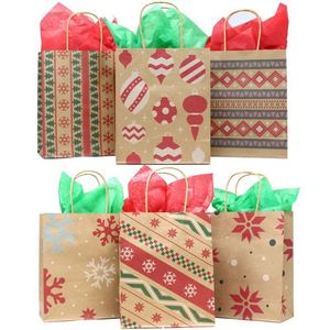 Sac cadeau de Noël avec fenêtre, sac shopping en papier de luxe imprimé sur mesure à bas prix, sac en papier à faible coût, emballage avec impression de logo couleur - Product Image 4