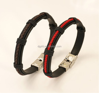 Bracelet en cuir pour homme, fait main, style punk, double couche, cordon tressé, fermoir en acier inoxydable, bracelet décontracté pour homme, bijoux tendance