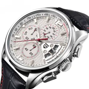 帕加尼PD-3306男士手表防水顶级品牌商务石英表男士多功能复古运动定制标志手表