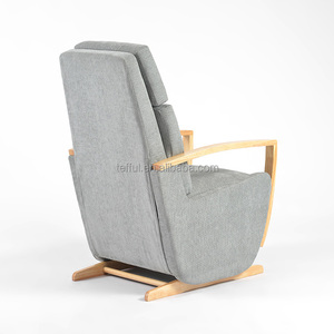 Silla Mecedora Gris para Bebés, con Cojín, para Lactancia Materna - Product Image 4