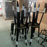 En stock, mobilier de restaurant et de boîte de nuit, table haute de bar, style industriel, table de bar longue en bois avec chaise