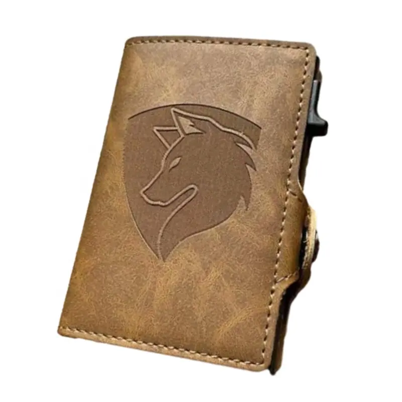 주문형 인쇄 Dropship 지갑 명함 홀더 지갑 케이스 사용자 정의 로고 디자인 자신의 브랜드 지갑 방울-힙합