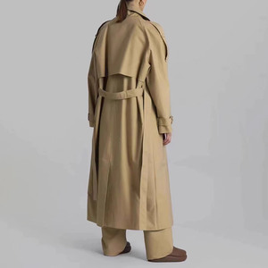 <span class=keywords><strong>Trench</strong></span> da <span class=keywords><strong>donna</strong></span> in stile britannico con cintura e giacca lunga con ampio Design tascabile - Product Image 4