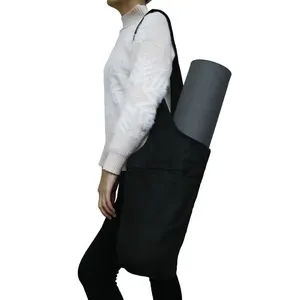 Büyük yan cepler ve fermuarlı cebi ile Yoga Mat çantası Yoga Mat taşıyıcı Yoga Tote tek kollu çanta çoğu boyutu paspaslar uyar