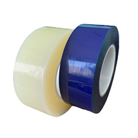 Film de protection rigide en PE transparent bleu, résistant aux rayures, antidérapant, auto-adhésif, haute résistance à la traction, pour portes, fenêtres, ascenseurs