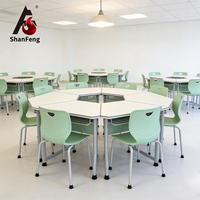 Ensemble de chaises ergonomiques en plastique colorées au design moderne pour l'université, l'école, la maison et le bureau, avec structure en tube rond