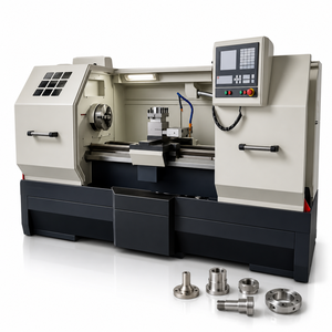 Haute précision hydraulique 4 mâchoires mandrin convoyeur à puces 4 Station électrique tourelle Turno tour CNC - Product Image 1