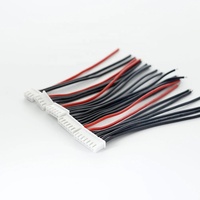 Câble de chargeur équilibreur de batterie Lipo 2-6S 7 broches 22AWG 500mm avec connecteur femelle XH2.54mm et clips de protection AB pour drone RC JXY