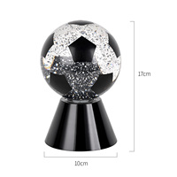 Nouvellement Design Cadeau RGB Changement de Couleur Batterie À L'intérieur De Glitter Liquide Étincelle Blanc Base Décor Veilleuse avec FOOTBALL Ball Shade