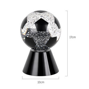 Newly Design Gift RGB Color Change Battery Inside Glitter Liquid Spark White Base Decor Night <strong>Light</strong> with <strong>FOOTBALL</strong> Ball <strong>Shade</strong> - Product Image 5