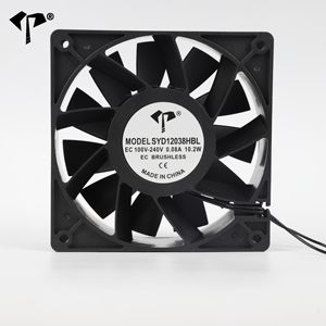 مروحة تبريد عالية السرعة 12038 تيار متردد 110-220 فولت، مروحة مربعة 120*120*38 مم، 2900 دورة في الدقيقة، 114.21 قدم مكعب في الدقيقة، منخفضة الضوضاء - Product Image 5