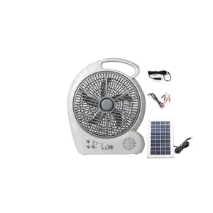 Changrong 12 inch mini charging fan rechargeable portable fan solar fan with LED night light without battery
