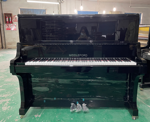 Piano droit vertical acoustique <span class=keywords><strong>noir</strong></span> Middleford 88 touches 126 cm avec <span class=keywords><strong>banc</strong></span> de piano réglable en bois massif offert - Product Image 4
